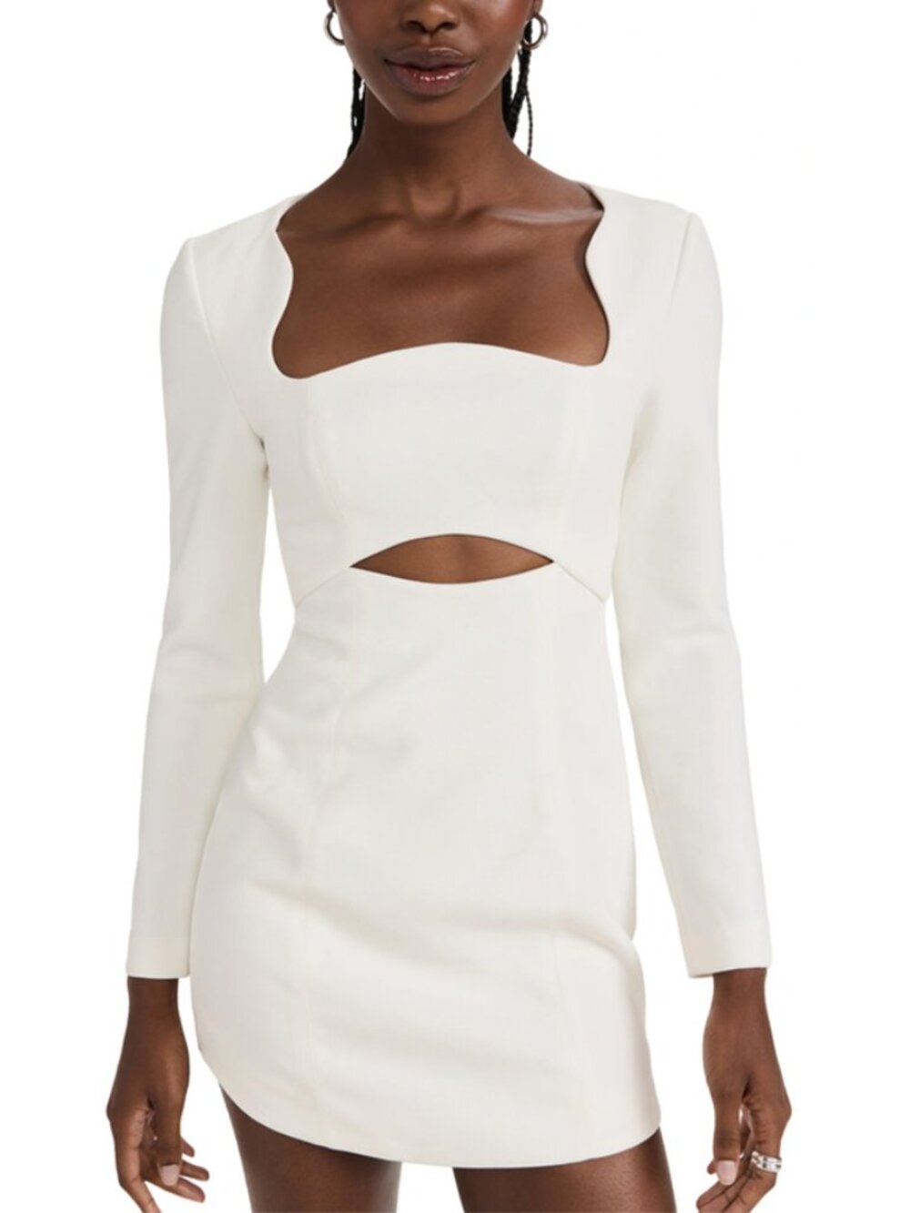 Misha x Revolve Hazel White Cut Out Mini Dress Size US 4